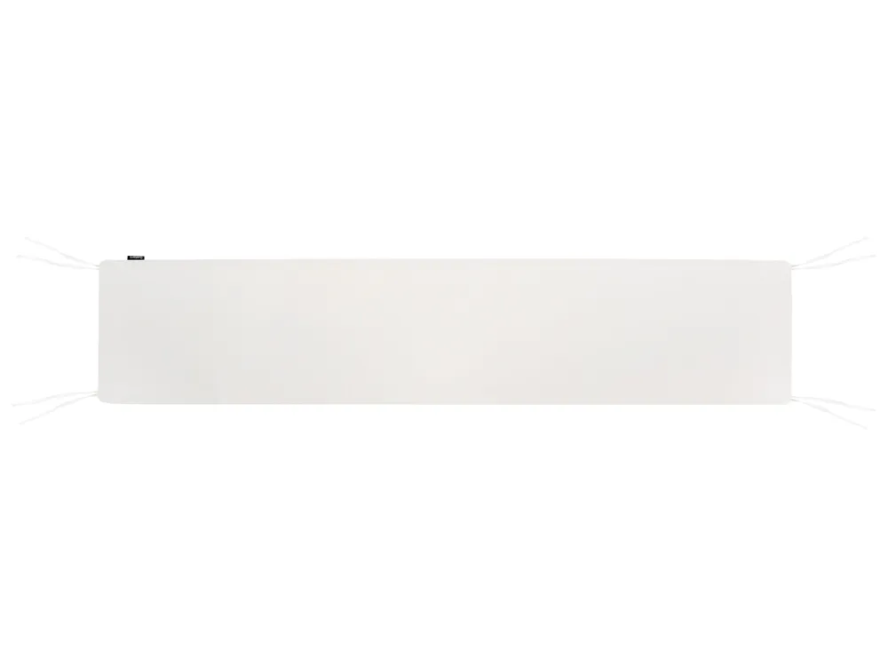 Garden Bench with Cushion TUSCANIA 160 cm Eucalyptus Wood Off-White_1153801