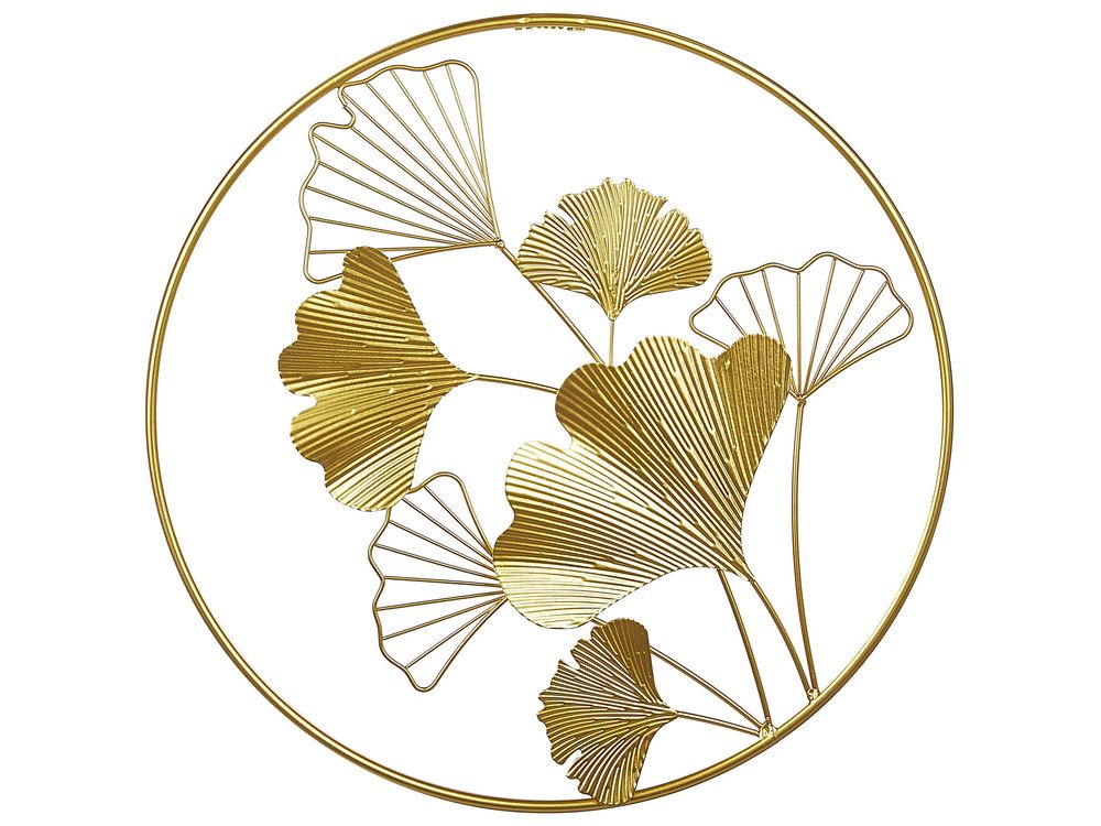 Dekoracja ścienna Kwiat BISMUTH Metal 45 cm Złoty