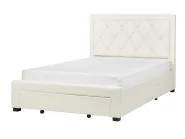 Bed with Storage Drawers LIEVIN Velvet Light Beige 140 x 200 cm (EU Double)_902421