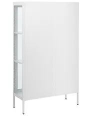 Witryna ze szklaną gablotą NASH 90 cm Metal Biały_1080874
