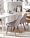 Conjunto de 2 sillas de comedor MELFORT Tela Gris pardo