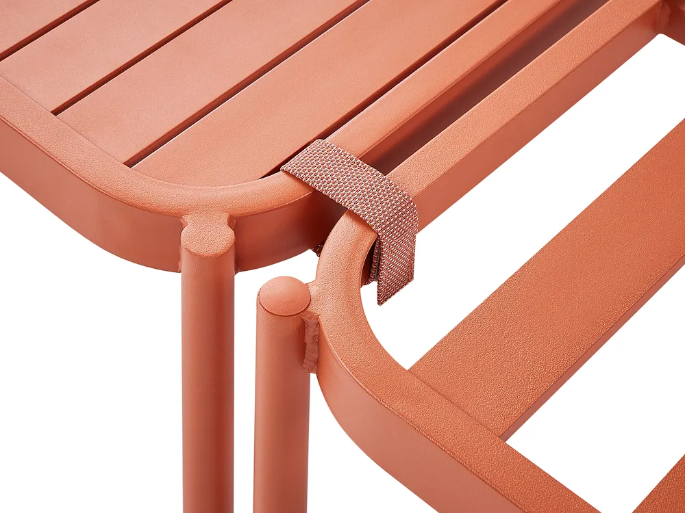 Garden Lounge Set with Table 2 Seater TERRACINA Metal Orange_826681