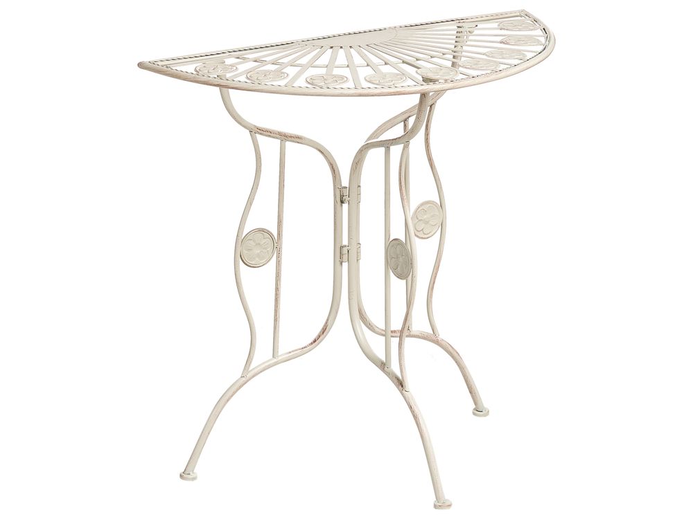Bistro bord COGGIA 80 cm 37 cm Metal Lys Beige