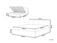 Ottoman Bed ORBEY Fabric Grey 180 x 200 cm (EU Super King)_784217