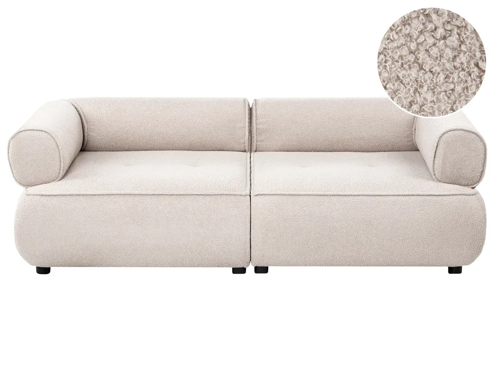 Sofa 3 Seater SALLA Boucle Beige