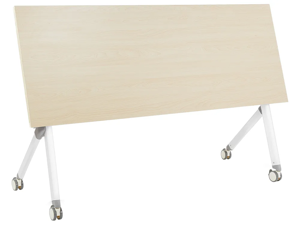 Składane biurko BENDI 160 cm 60 cm z kółkami Jasnobrązowy_922334