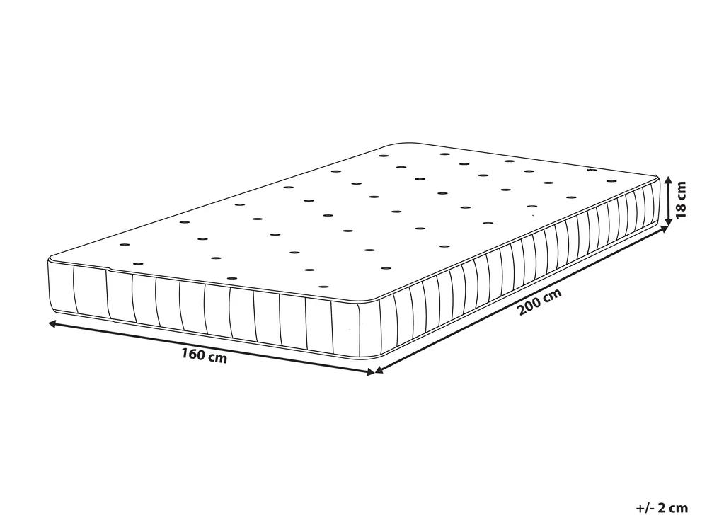 Materac kieszeniowy FLEX DUO PLUS H3/4 twardy H2/3 średnio twardy 160 x 200 cm_976834