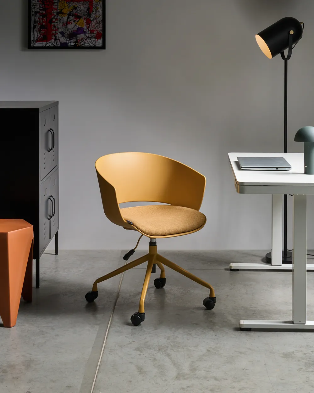 Office Chair GLEEFUL Fabric Yellow