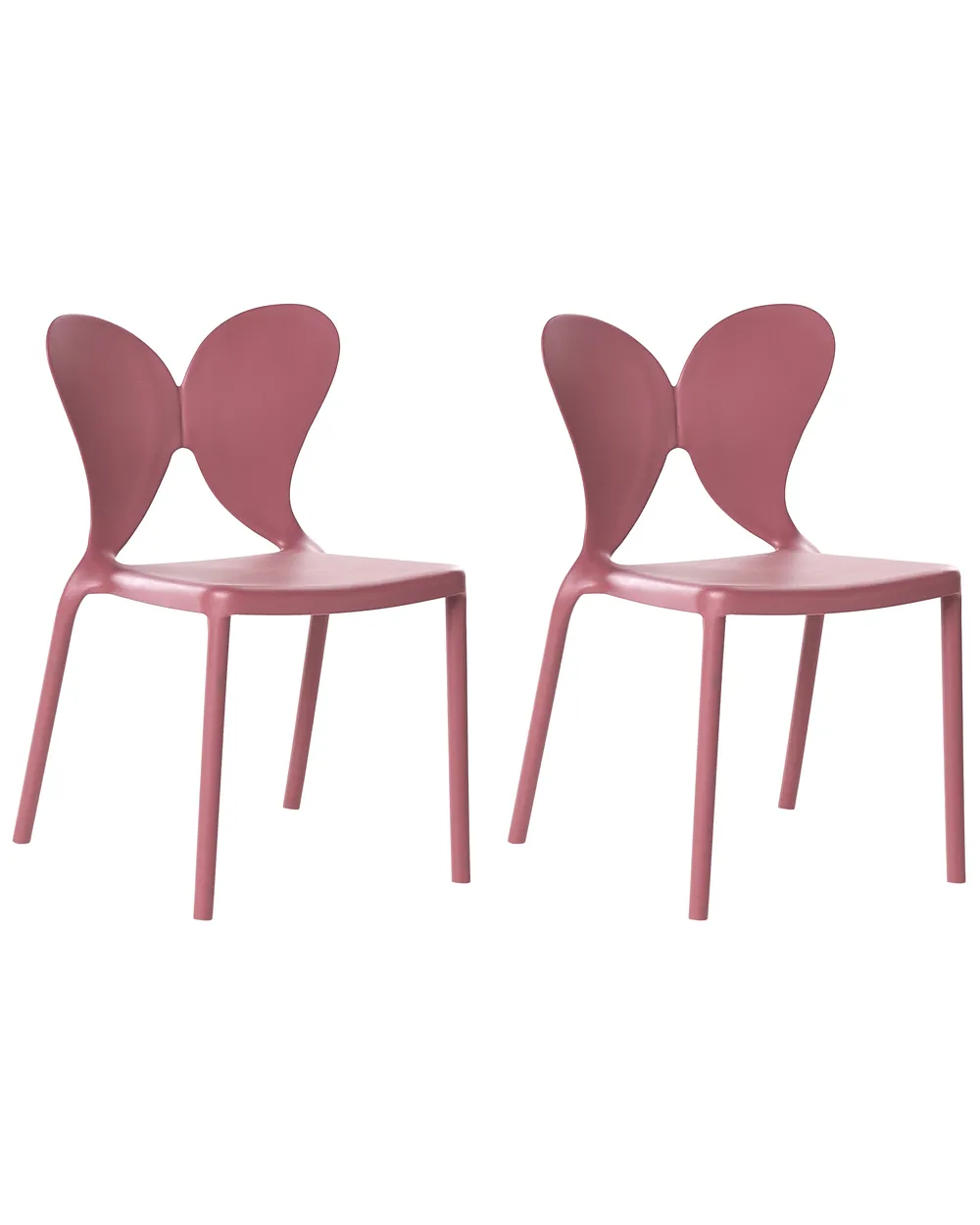 Set of 2 Garden Chairs LARISSA Stacking Pink