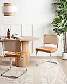 Set of 2 Dining Chairs ETHETE Faux Leather Golden Brown