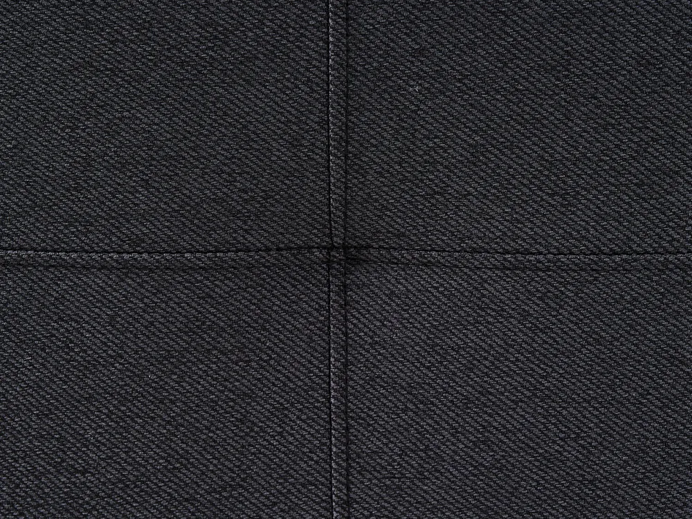 Set da salotto 3 posti EDLAND con Pouf Tessuto Nero_1041015