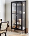 Vitrine Metall schwarz 5-Fächer 181 cm FOXTON_850352