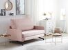 Rózsaszín kárpitozott kanapéágy BELFAST_688181