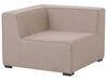 Lounge Set beige 7-Sitzer linksseitig modular AREZZO_778106