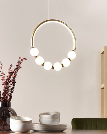 Metal LED Pendant Lamp Gold FANE 