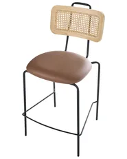 Set of 2 Bar Chairs ADELANTO Brown_1039810