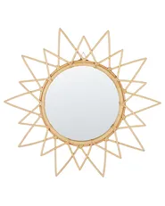 Lustro ścienne AROEK 61 cm 61 cm Rattan Naturalny_822222