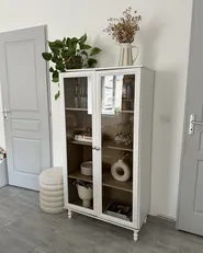 Vetrina in vetro TINGLEDALE 80 cm Bianco_1109366
