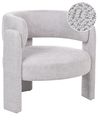 Armchair BUREA Chenille Light Grey