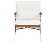 Bistro Set with Cushions LEVICO Metal White_930859