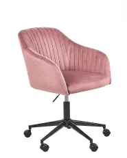 Desk Chair VENICE Velvet Pink_1132309