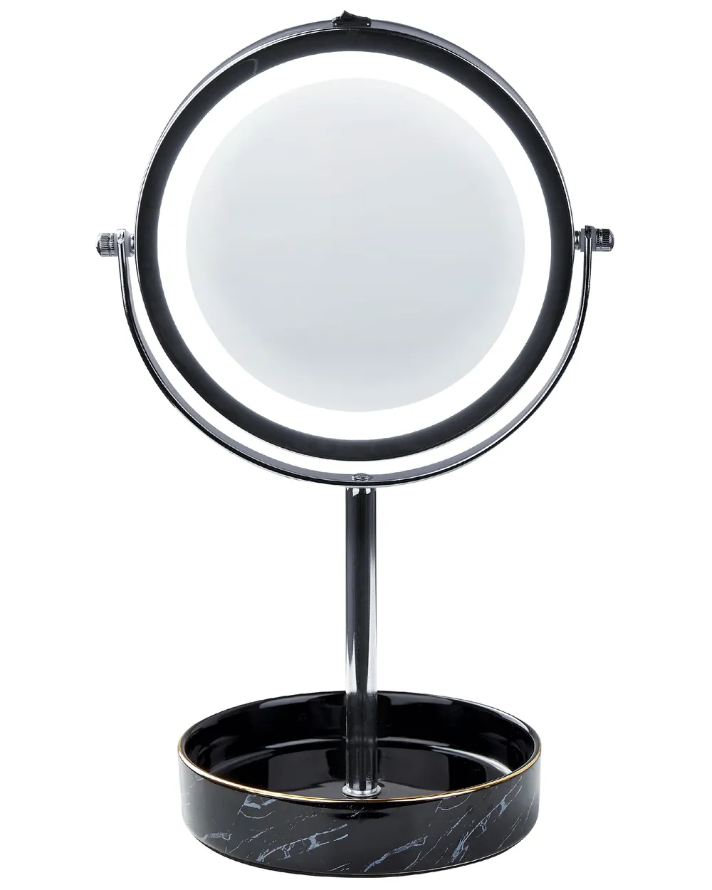 Specchio per make-up LED SAVOIE Nero/Argento_847890