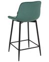 Set of 2 Velvet Bar Chairs Emerald Green DUBROVNIK_928818