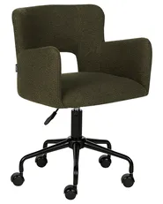 Desk Chair SANILAC II Boucle Dark Green_1023750