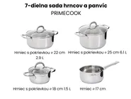7-dielna sada hrncov PRIMECOOK Nerezová oceľ Strieborná_1051152