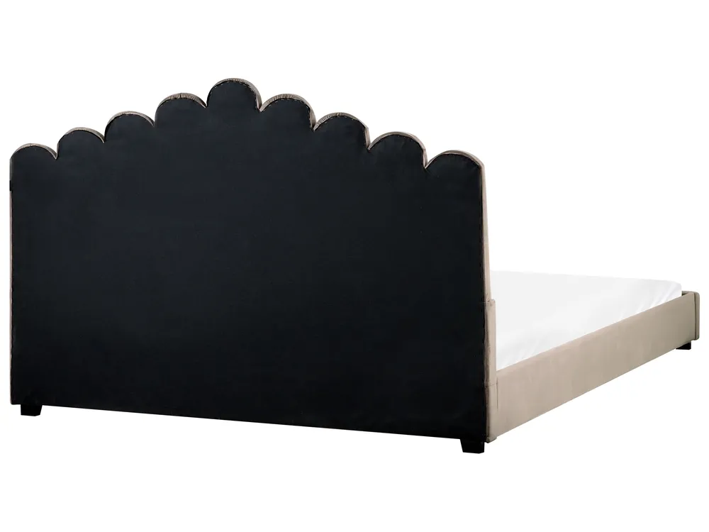 Waterbed Velvet VINCENNES 180 x 200 cm (EU Super King) Taupe_974831