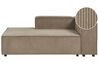 Chaise longue corduroy bruin rechtszijdig APRICA_903928