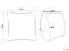 Sametový polštář s reliéfovým vzorem 45 x 45 cm šedý GLORIOSA_892818