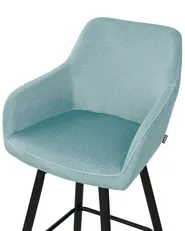 Set di 2 sedie alte CASMALIA Velluto Azzurro_899001