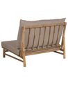 Set of 2 Bamboo Chairs Light Wood and Taupe TODI_872775