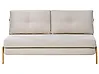 Sofa Bed 2 Seater EDLAND Fabric Light Beige