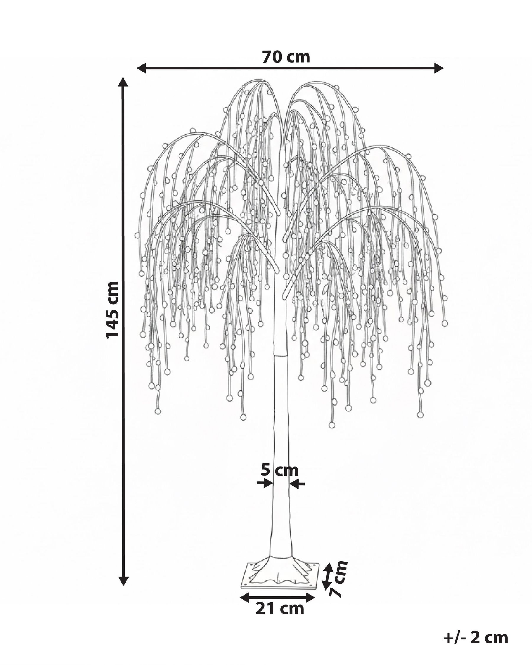 Dekoracja ogrodowa LED NILLAKA 145 cm Drzewko Srebrny_1015288