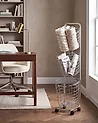 Basket Stand AYAPAL with Wheels Metal Silver