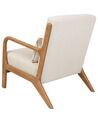 Fauteuil en tissu beige clair SKOVDE_927131