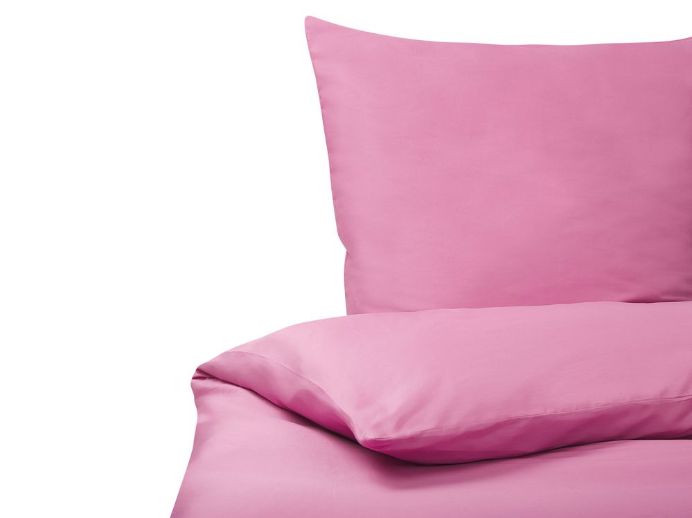 Påslakanset HARMONRIDGE 135 x 200 cm Bomullssatin Rosa