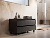 Armario de baño TERESINA 80 cm con ruedas Negro