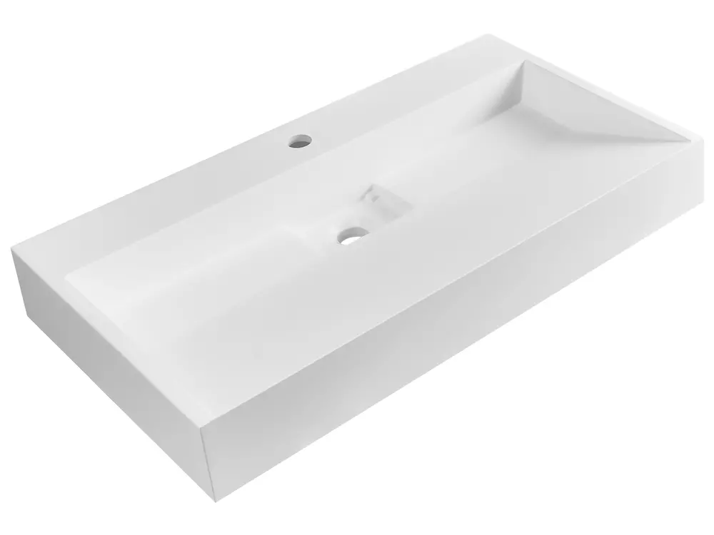 Wall Hung Basin QUENKO 800 x 460 mm Mineral Cast White_981200