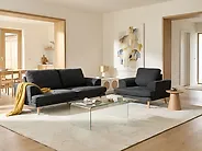 Sofa Set 4-Sitzer KILDAL Stoff Schwarz_1175885