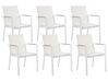 6 Seater Aluminium Garden Dining Set White VALCANETTO/BUSSETO_922840