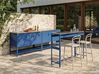 Set cucina da esterno 3 elementi con lavello MAENZA Blu Metallo