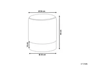 Pouf BRIGITTE Velluto Grigio_779619