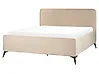 Bed Velvet VALOGNES 160 x 200 cm (EU King Size) Taupe