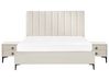 3 Piece Bedroom Set Boucle EU Super King Size Off-White SEZANNE_939816