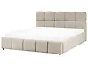 Bett mit Stauraum NOYON Stoff Taupe 180 x 200 cm