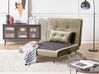 Sofa rozkładana welurowa jednoosobowa zielona oliwkowa FARRIS_875513
