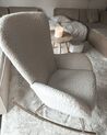 Boucle Rocking Chair White and Gold ANASET_907354